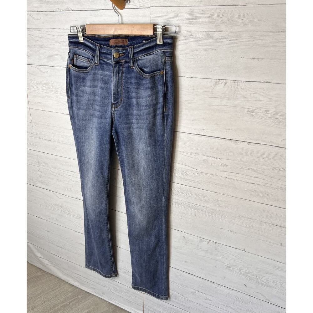 Judy Blue Jeans Womens Size 7/28 Medium Wash Skinny Fit Capri Stretch Comfort - Picture 4 of 16